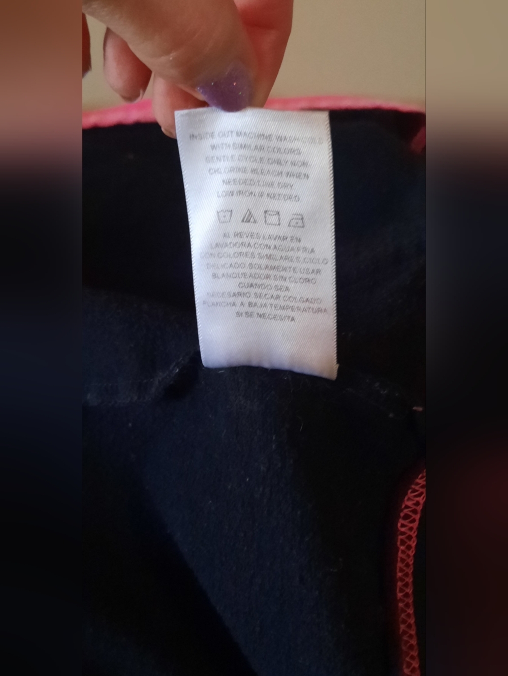 Abbey Dawn Black Hoodie with Pink Accents - Picture 11 of 15